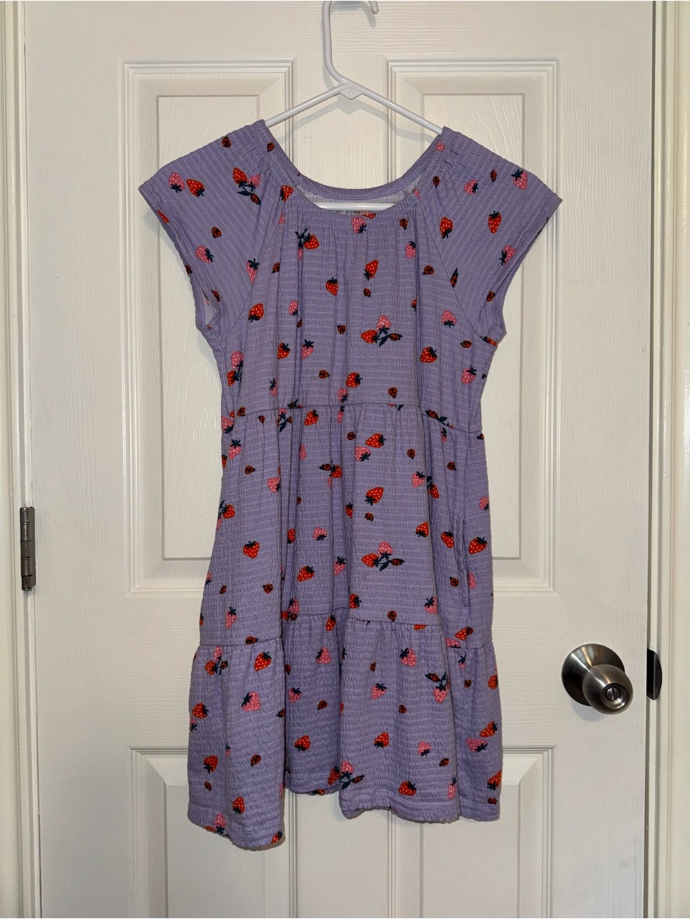 bcg Lavender Dress with Red Strawberry Print